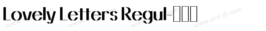 Lovely Letters Regul字体转换